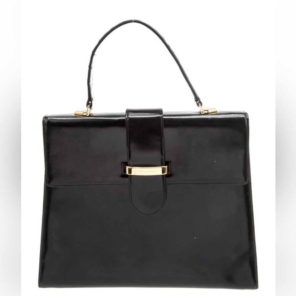VALENTINO Black Top Handle Leather Bag EUC & STUNNING - Picture 3 of 14